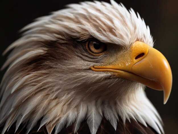 Foto retrato de un águila calva lat haliaeetus leucocephalus