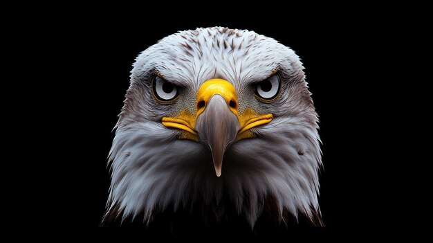 Retrato de un águila calva en primer plano
