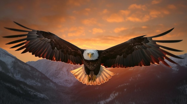 Foto el retrato de las águilas en primer plano