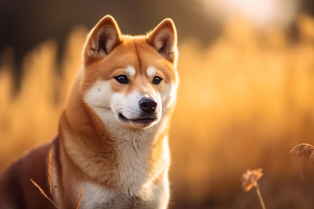 El retrato de Akita Inu y Shiba Inu, un dúo de perros japoneses