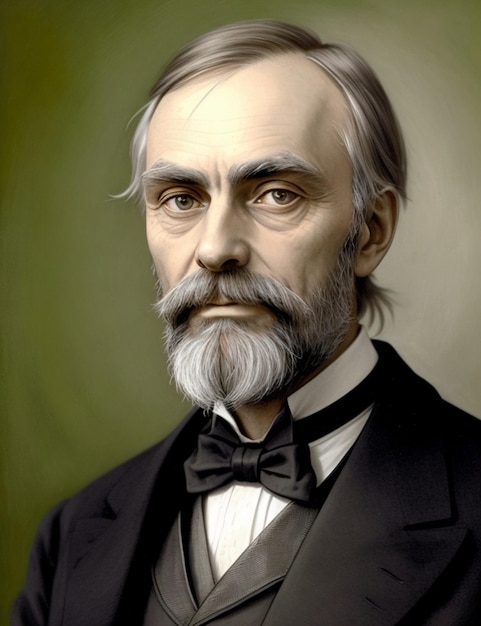 Retrato de Alfred Nobel químico sueco y fundador del Premio Nobel