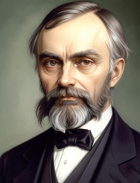 Retrato de Alfred Nobel químico sueco y fundador del Premio Nobel