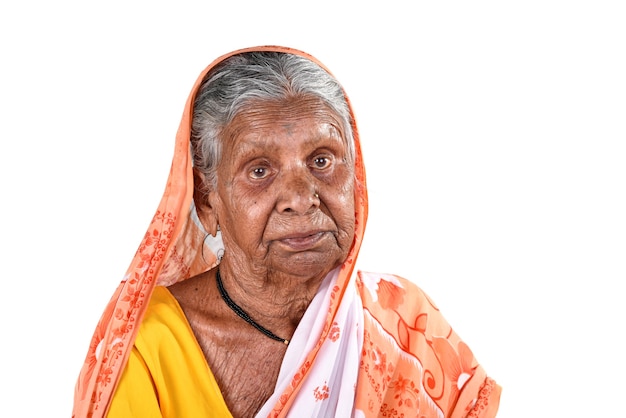 Retrato de una anciana, Senior mujer india