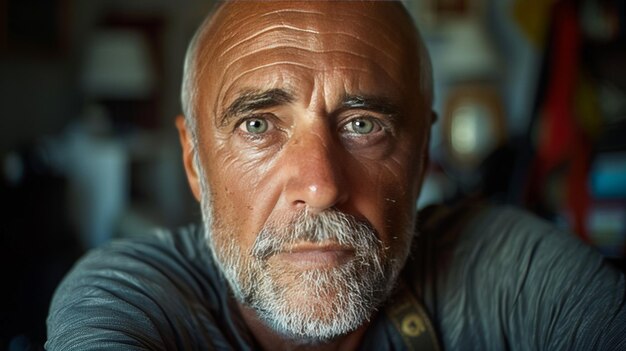 Un retrato de un anciano Una foto de experiencia y sabiduría