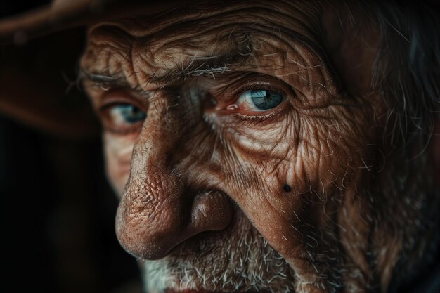 Retrato de un anciano con IA generativa