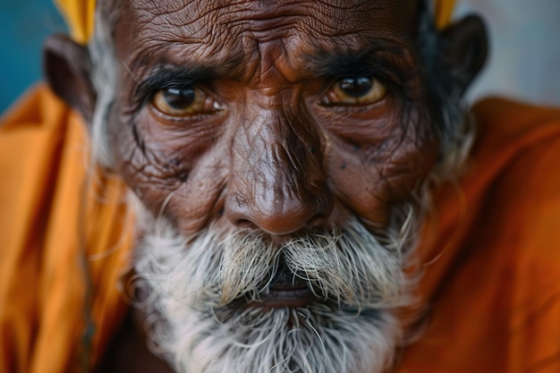 Retrato de un anciano indio