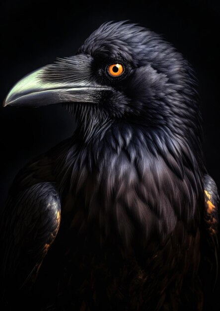 Retrato animal de una corona salvaje sobre un fondo negro conceptual para el marco