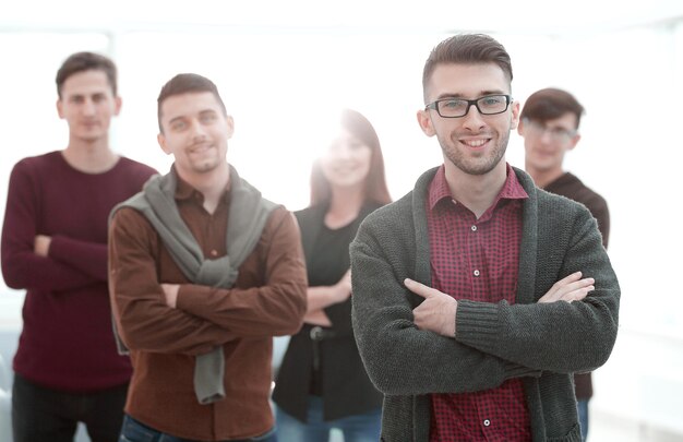 Retrato aproximado da equipe de negócios de sucesso