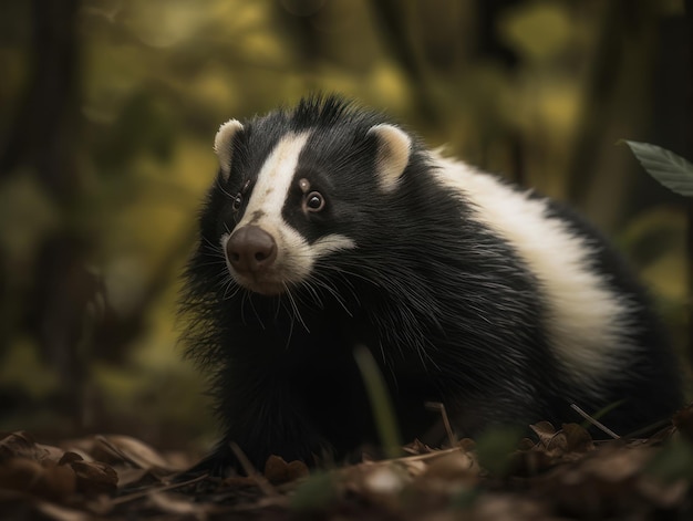 Retrato aproximado de Skunk criado com tecnologia Generative AI