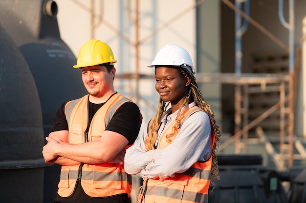 Retrato de arquitecto e ingeniero con experiencia en construcción de edificios de varios pisos