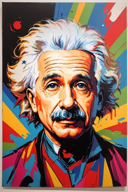 Foto retrato de arte pop de ablett einstein