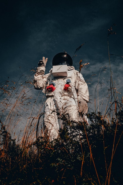 Foto un retrato de un astronauta