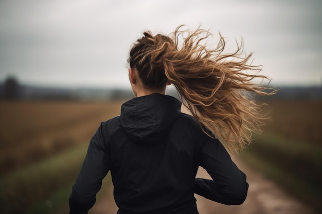 Retrato de un atleta de pie en un gimnasio creado con IA generativa