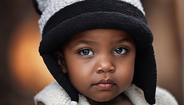 retrato de bebé africano niña niño hermoso retrato de niño bebé