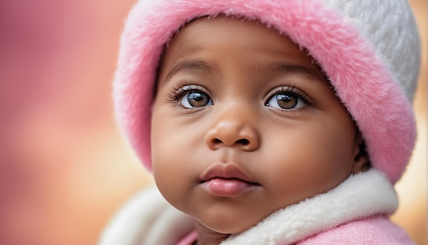 retrato de bebé africano niña niño hermoso retrato de niño bebé