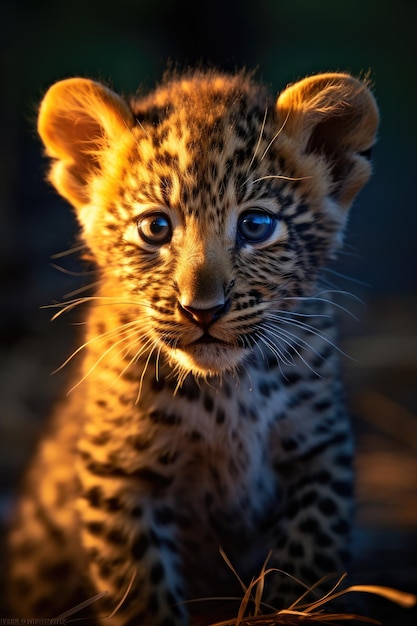 Retrato de bebé leopardo