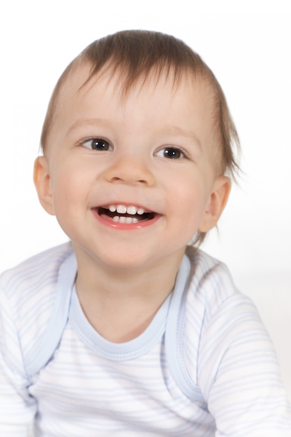 Foto retrato del bebé sonriente