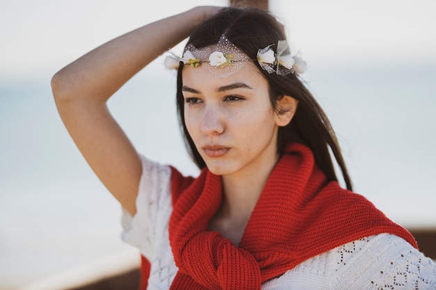 Retrato de una bella joven