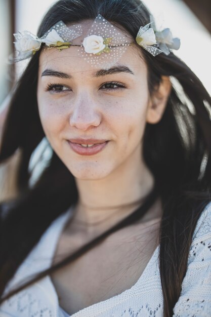 Retrato de una bella joven