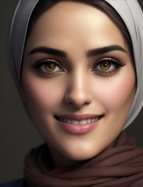 Retrato de una bella mujer musulmana