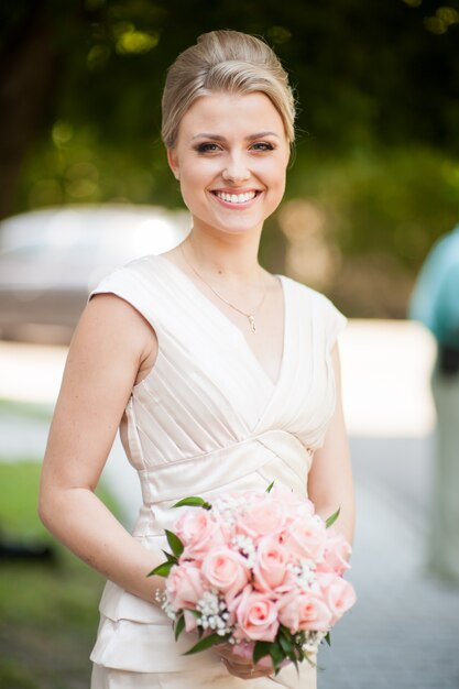 Retrato de una bella novia