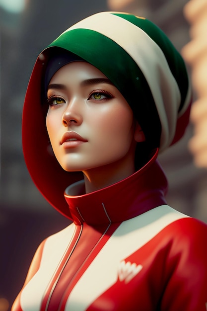 retrato bonito da menina paquistanesa, ai generativo