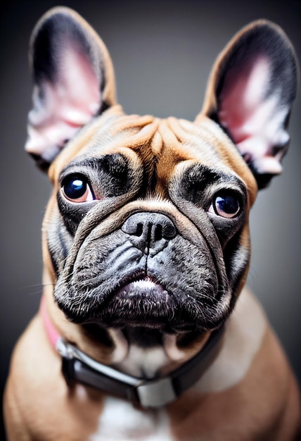 Retrato de bulldog francés