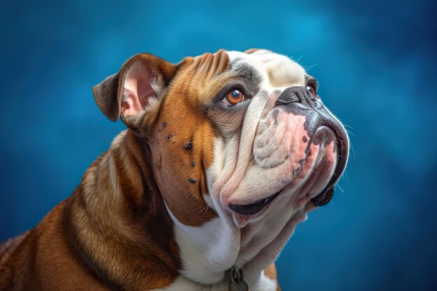 Foto retrato de un bulldog inglés