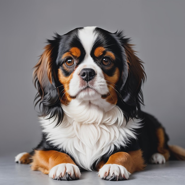 El retrato del caballero rey Charles Spaniel