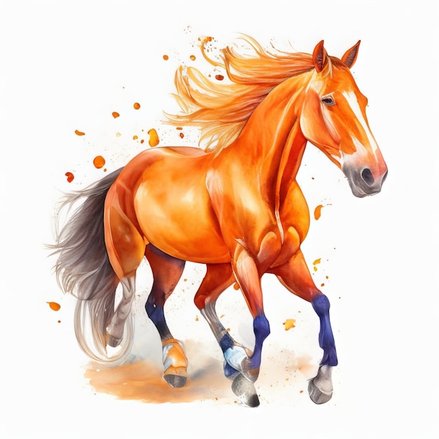 retrato de un caballo generado por Ai