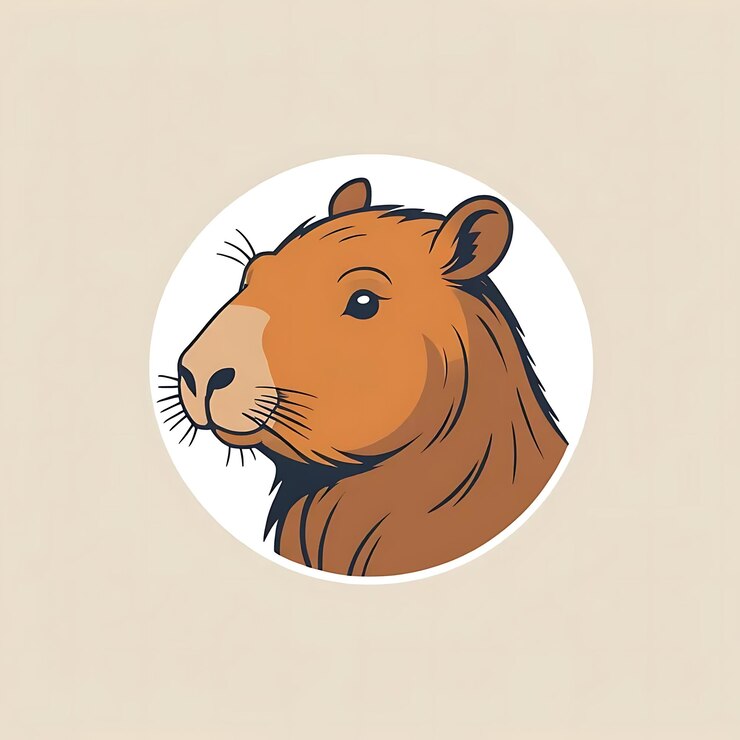 Foto el retrato de capibara, una ilustración rústica y encantadora