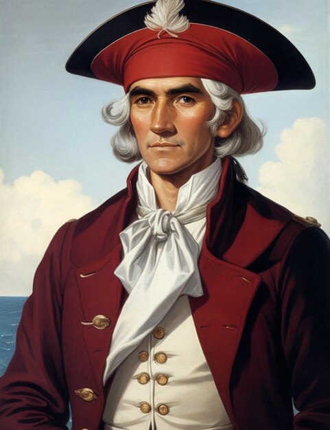 Foto retrato del capitán cook, pionero del océano pacífico