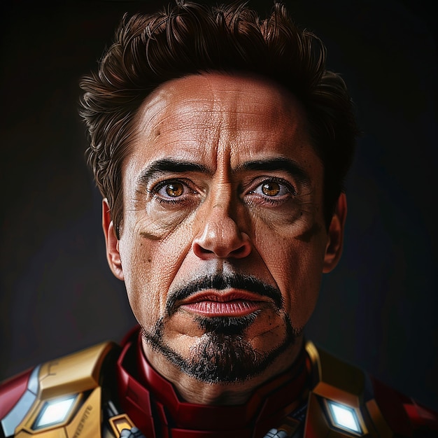 Foto retrato cativante de robert downey jr.