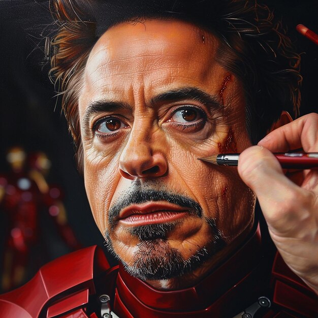 Foto retrato cativante de robert downey jr.