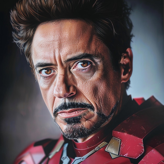 Foto retrato cativante de robert downey jr.