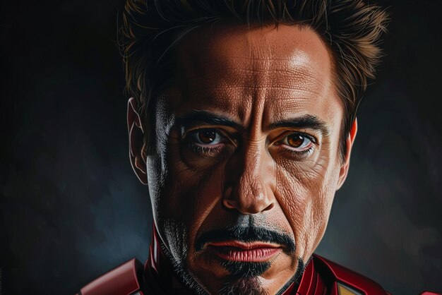 Foto retrato cativante de robert downey jr.