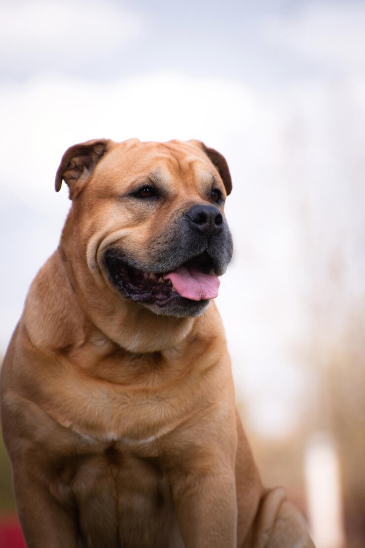 Foto retrato de un cervo cadebo de raza canina en la ciudad