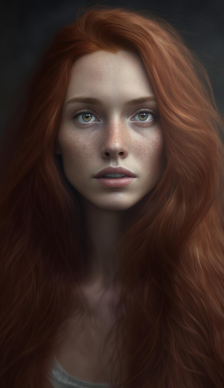 Retrato de una chica pelirroja