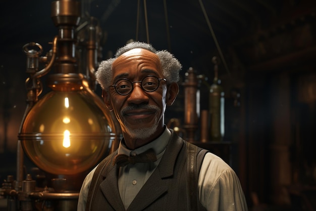 Foto retrato de científicos y inventores negros influyentes 00126 01