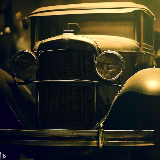 retrato de un coche antiguo