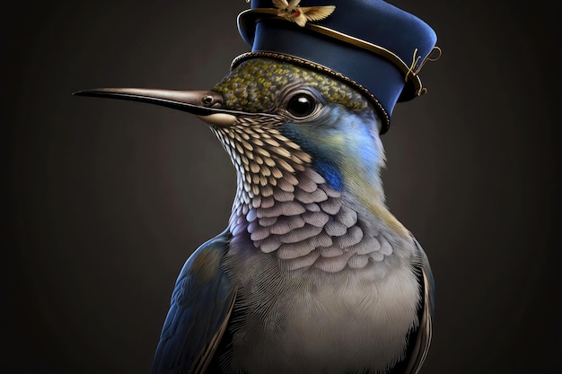 Retrato de colibrí como policía generativo ai
