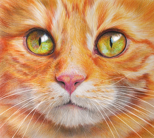 Gato desenho realista colorido  Desenho realista, Desenhos de gatos,  Desenho