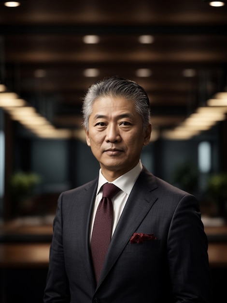 Foto retrato corporativo del director ejecutivo japonés