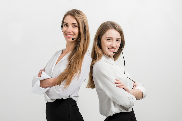 Retrato de agentes do call center