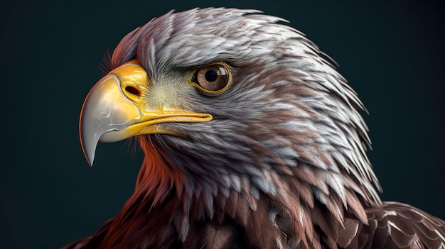 Retrato de águia dourada fecha ai generativa
