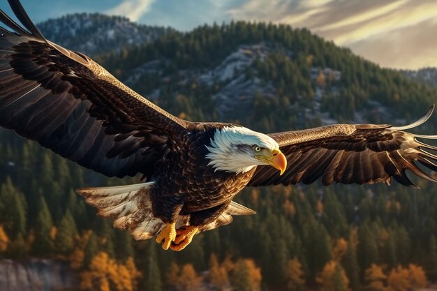 Foto retrato de águia em close-up