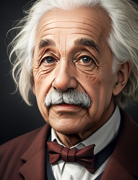 Retrato de Albert Einstein, físico alemão