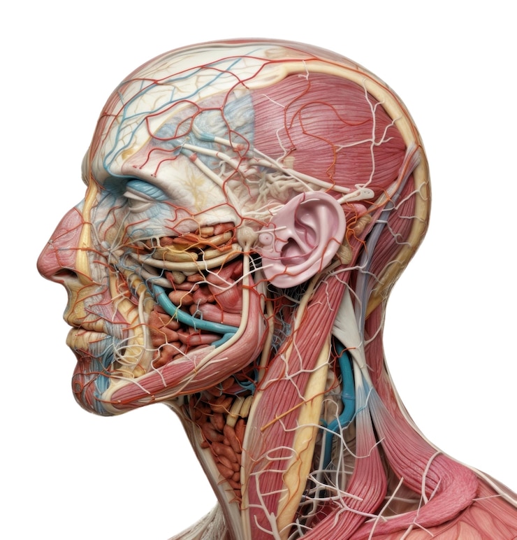 Foto retrato de anatomia da pele de png foto de adulto