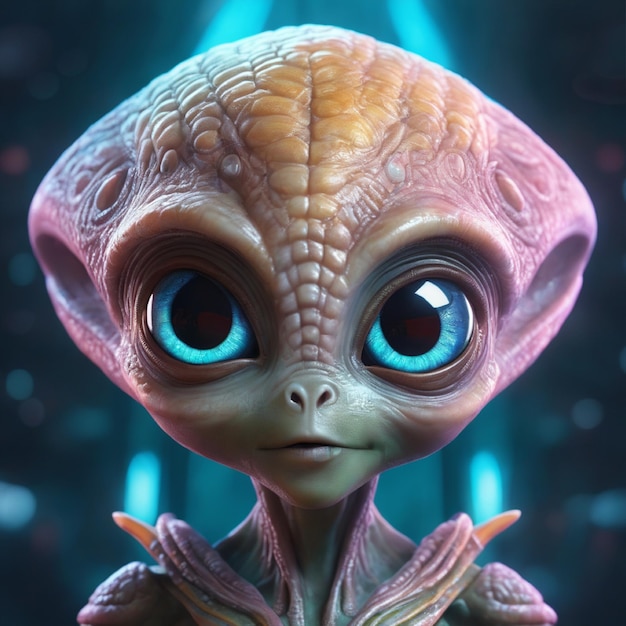 retrato de bebé alienígena doce ultra hd cores vivas realistas desenho altamente detalhado caneta 527