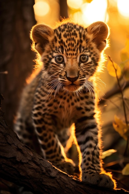 Retrato de bebê leopardo